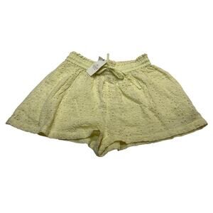 M1-78 SUNDAY ST. TROPEZ Women's Embroidered Nina Shorts Yellow 100% Cotton S